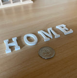 Miniature Letters HOME , Dollhouse Decoration , Letters in White (made from wood) - G067