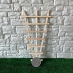 1:12 Scale Miniature Unpainted Wood Garden Trellis Frame, 5-5/8 inch tall, DIY Dollhouse Supply (tapered)