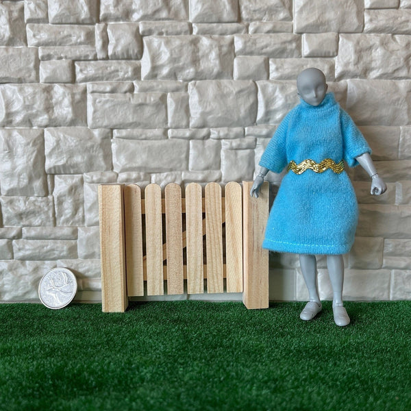 Dollhouse Supplies Garden Gate , Unfinished Miniature Garden Gate Door , 1:12 Scale Fence Door - I044