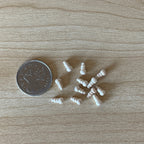 1:12 Scale Miniature Unpainted Turned Wood Knobs, Set of 12, 1/4 inch long, DIY Dollhouse Supply