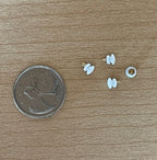 1:12 Scale Miniature Metal Dollhouse Door Knobs, Set of 4, 3/16 inch dia. (white)