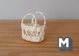 1:12 Dollhouse Miniature Handmade rope basket dolls house 1 12th scale miniature - D060