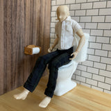 Miniature Toilet Paper Roll and Holder , 1:12 Dollhouse Toilet Paper - G064