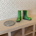 1:12 Miniature Rubber Boots , Rain Boots , Frog's Face Rain Boots , Froggie Boots , Waterproof Boots - G074