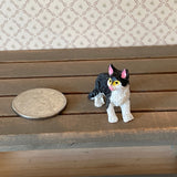 1:12 Miniature Black and White Cat (style E) - C064