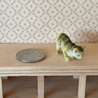 Chat tigré miniature à l'échelle 1:12, 2,8 cm de long, fourniture pour maison de poupée DIY (marron et jaune) (style C)