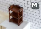 Étagère à épices miniature en bois pour cuisine, échelle 1:12, 3 niveaux, 5,9 cm de haut, accessoire pour maison de poupée DIY (noyer)