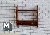 Dollhouse Supplies miniature 1:12 scale Wall Cupboard, Wood Wall Bracket, Wall rack, Wall Cupboard (walnut) - I013
