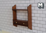 Dollhouse Supplies miniature 1:12 scale Wall Cupboard, Wood Wall Bracket, Wall rack, Wall Cupboard (walnut) - I013