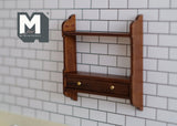 Dollhouse Supplies miniature 1:12 scale Wall Cupboard, Wood Wall Bracket, Wall rack, Wall Cupboard (walnut) - I013