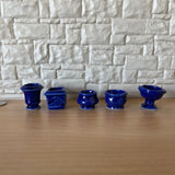 Dollhouse Pottery Planter, Miniature Terracotta , 1:12 Scale Flower Pots Set of 5 - C097