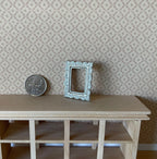 1:12 Miniature Ornate Rectangular Picture Frame (small size) (silver) - A088