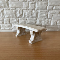 Dollhouse Fairy Garden Bench , 1:12 Miniature Garden Seat , Fairy Seat , Garden Chair (cast resin) - B087