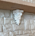 1:12 Scale Miniature Acanthus Leaf Corbel with Flat Top, 1-5/8 inch tall, DIY Dollhouse Supply (cast resin)