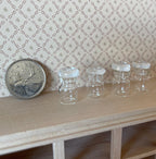 Lot de 4 bocaux miniatures en verre transparent avec couvercles, échelle 1:12, hauteur 2 cm (13/16 po), fournitures pour maison de poupée DIY