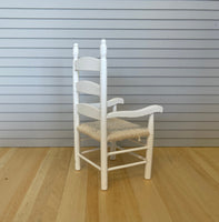 Dollhouse Ladder Back Armchair 1:12 Scale Miniature Dining Chair (white) - C004