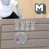 Dollhouse Supplies Wine Glass Set of 4 , 1:12 Scale Miniature Wine Glasses Set (made with real glass) - E091
