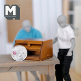 Dollhouse Supplies Bread Bin , 1:12 Scale Miniature Bread Box (made from wood) - E096