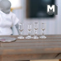 1:12 Scale Miniature Wine Glasses, Set of 4, 3/4 inch tall, DIY Dollhouse Supply (made with real glass)