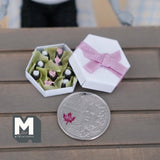 Dollhouse Supplies Miniature Box of Chocolate , 1:12 Scale Hexagon Box of Chocolate - E033