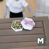 Dollhouse Supplies Miniature Box of Chocolate , 1:12 Scale Hexagon Box of Chocolate - E033