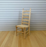 Dollhouse Ladderback Chair Unfinished Unpainted 1:12 Scale Miniature Chair - C005