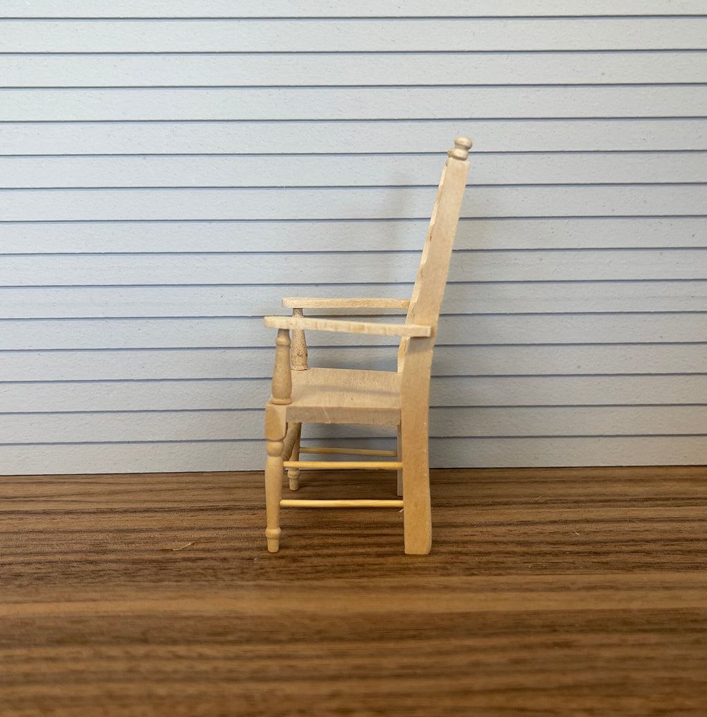 Dollhouse Supplies Ladderback Chair Unfinished Unpainted 1:12 Scale Miniature Chair - D008