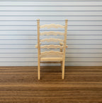 Dollhouse Supplies Ladderback Chair Unfinished Unpainted 1:12 Scale Miniature Chair - D008