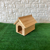 Dollhouse Dog House , Dog Log Cabin , Dog Kennel , 1:12 Scale Miniature Wooden Pet House , Miniature Log House , Animal Wood Cabin - C051