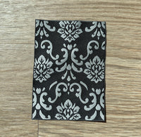 Dollhouse Area Rug , 1:12 Scale Miniature Carpet , Black and White Rug - Z10