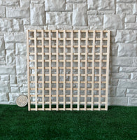 Dollhouse Garden Trellis Panel , Climbing Plant Frame , Unpainted Vertical Trellis Plant Stand 5-7/8" x 5-7/8" - I044