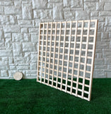 Dollhouse Garden Trellis Panel , Climbing Plant Frame , Unpainted Vertical Trellis Plant Stand 5-7/8" x 5-7/8" - I044