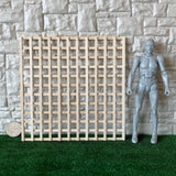 Dollhouse Garden Trellis Panel , Climbing Plant Frame , Unpainted Vertical Trellis Plant Stand 5-7/8" x 5-7/8" - I044