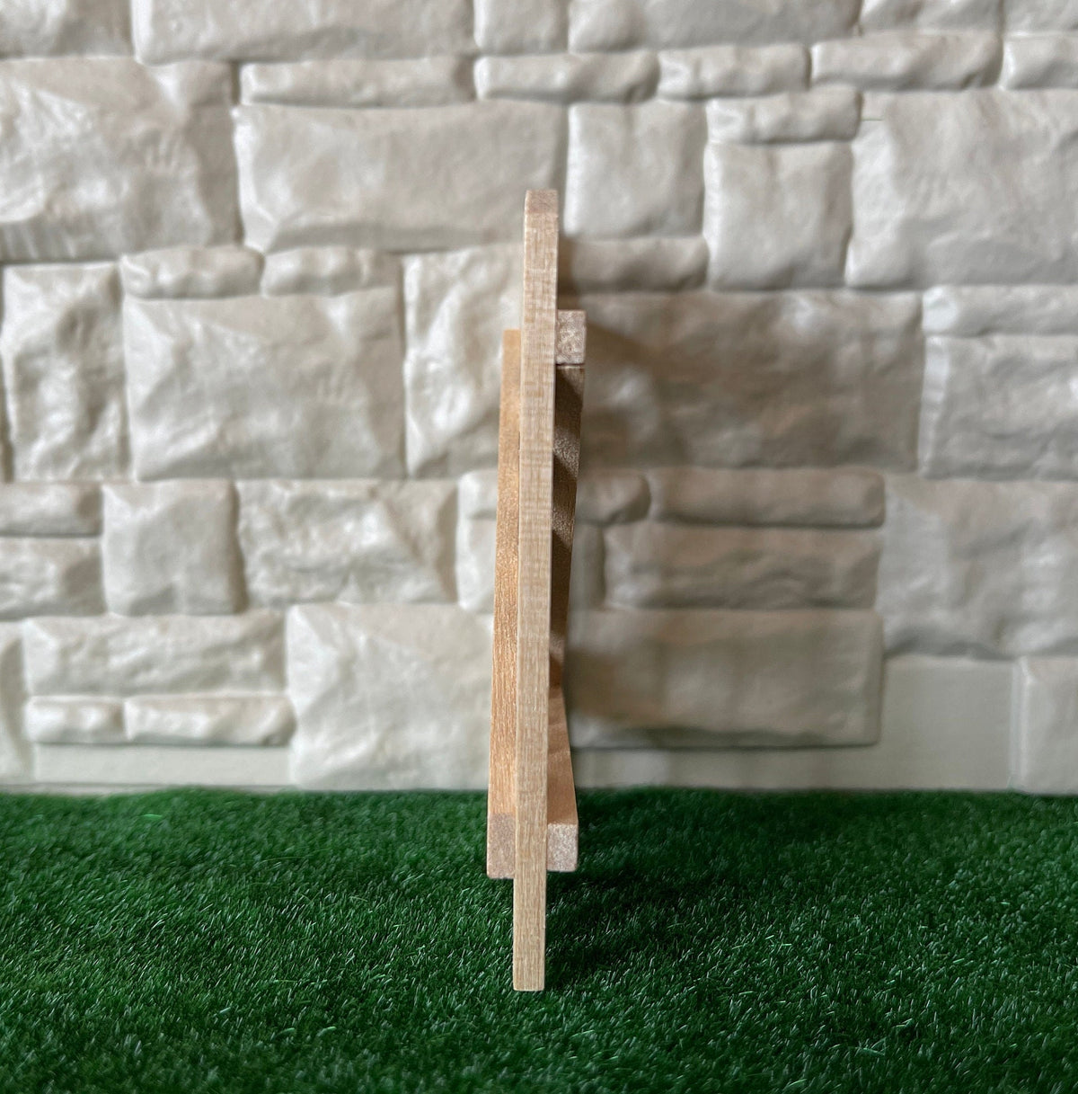 1:12 Scale Miniature Picket Gate Panel with Diagonal Brace, Unfinished Wood, Ready to Paint, 3-1/16 inch high, Dollhouse Craft Supply