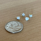 1:12 Scale Miniature Metal Dollhouse Door Knobs, Set of 4, 3/16 inch dia. (white)