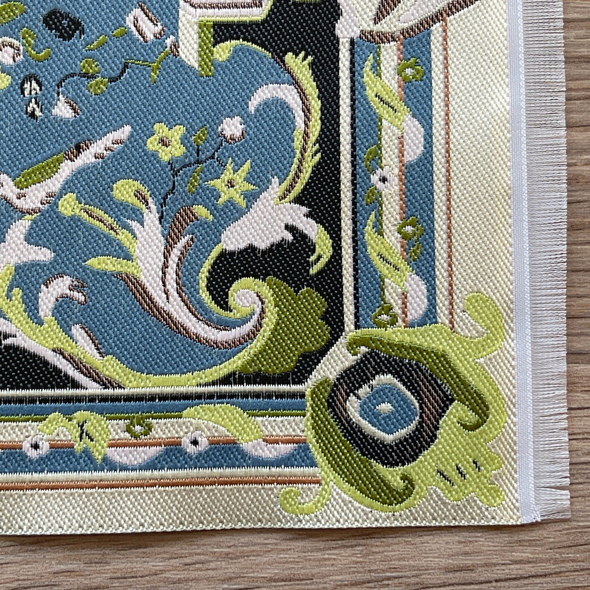 1:12 Scale Miniature Large Aubusson Style Woven Area Rug with Fringe, 8-7/16 x 6-7/8 inch, DIY Dollhouse Supply