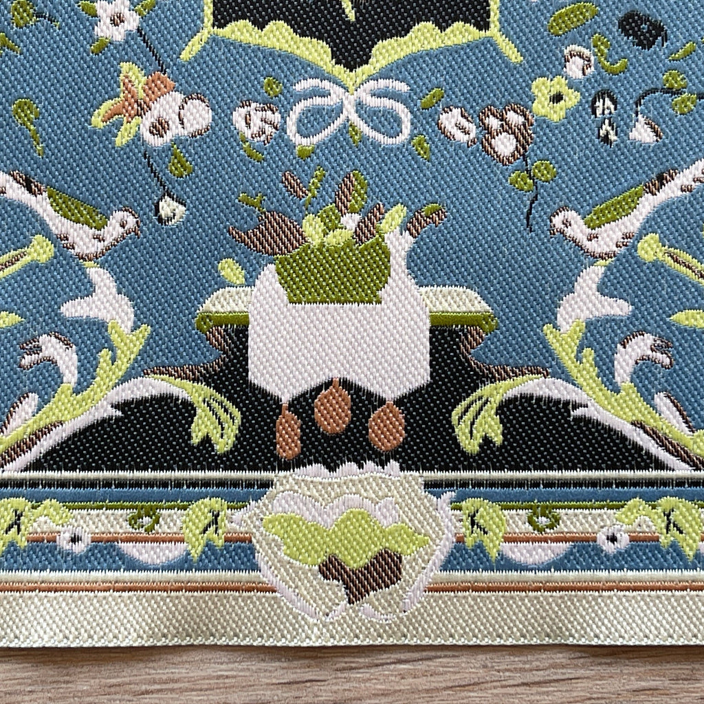 1:12 Scale Miniature Large Aubusson Style Woven Area Rug with Fringe, 8-7/16 x 6-7/8 inch, DIY Dollhouse Supply