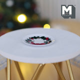 Dollhouse Supplies Miniature Christmas Wreath Wall Plate , 1:12 Scale Miniature Wall Plate - G061