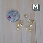 1:12 Scale Miniature Cross Cut Jingle Bells, Set of 10, 1/4 inch dia., DIY Dollhouse Supply (gold)