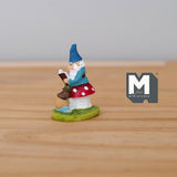 Dollhouse Fairy Gnome Figurine , 1:12 Scale Miniature Reading Gnome (cast resin) - G078