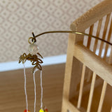 Dollhouse Supplies Crib Mobile , Duck Mobile , Baby Crib Mobile , Miniature Duck Mobile , 1:12 Scale Hanging Mobile , Baby Mobile - G047