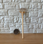 1:12 Scale Miniature Leaf Rake, Wood Handle, 4-5/16 inch long, DIY Dollhouse Supply