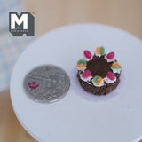 1:12 scale Dollhouse Supplies miniature Strawberry, Kiwi and Orange Cake - E013