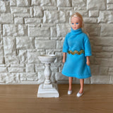 Dollhouse Supplies Bird Bath Fountain , Miniature Pedestal Fountain , 1:12 Scale Square Base Fountain (cast resin) - B061