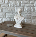 1:12 Scale Miniature Bust Sculpture of a Man in a Suit, 2-5/16 inch tall, DIY Dollhouse Supply (cast resin) (white)