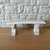 Dollhouse Fairy Garden Bench , 1:12 Miniature Garden Seat , Fairy Seat , Garden Chair (cast resin) - B087