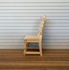 1:12 Scale Miniature Unpainted Wood Dining Chair, Shaped Back Splat, 3-15/16 inch tall, DIY Dollhouse Supply