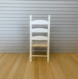 Dollhouse Ladder Back Armchair 1:12 Scale Miniature Dining Chair (white) - E001