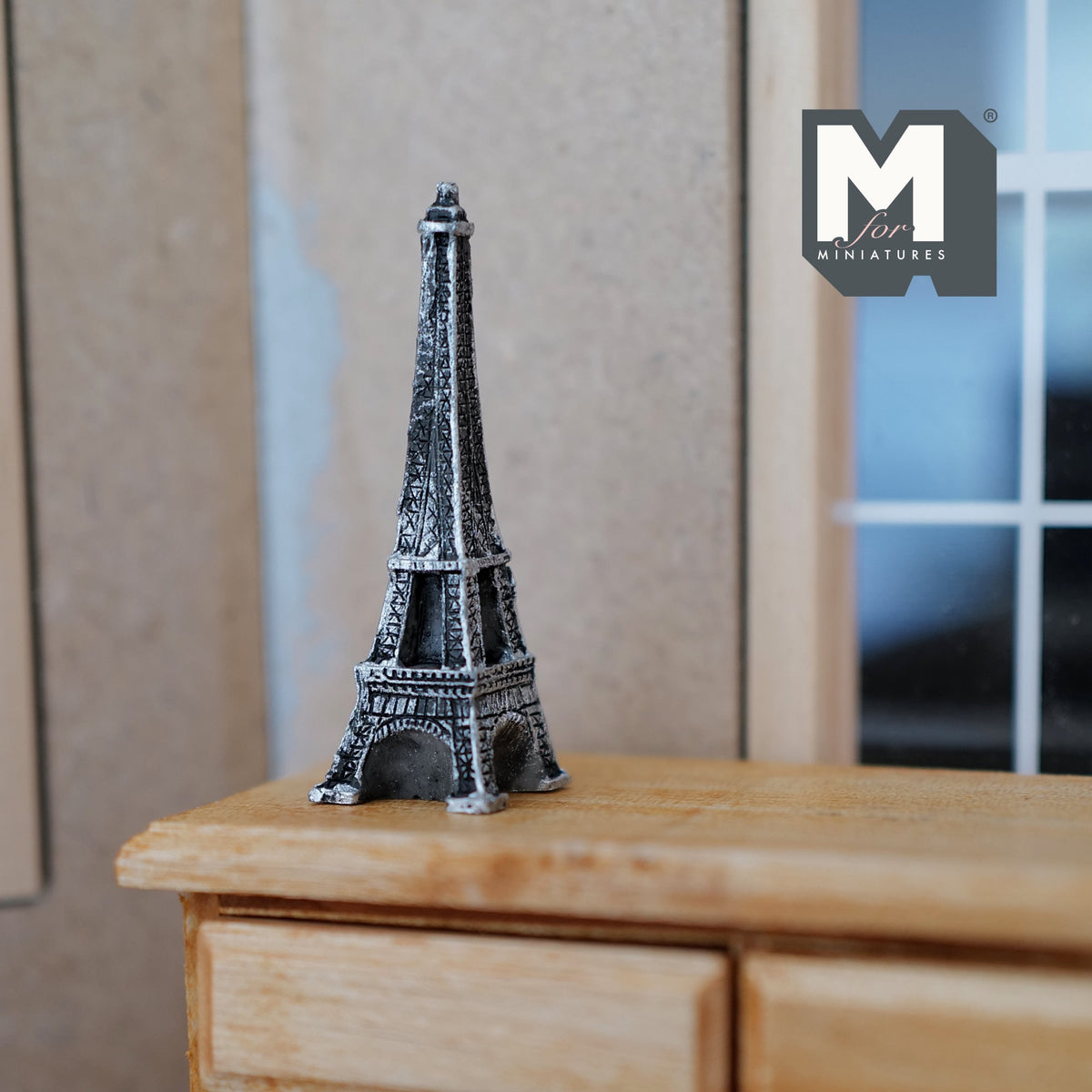 1:12 Scale Miniature Eiffel Tower Statue, 2 inch tall, DIY Dollhouse Supply (cast resin) (dark bronze)