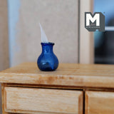 Dollhouse Supplies Ink Pot and Quill , 1:12 Scale Miniature Glass Inkwell , Ink Stand - G055
